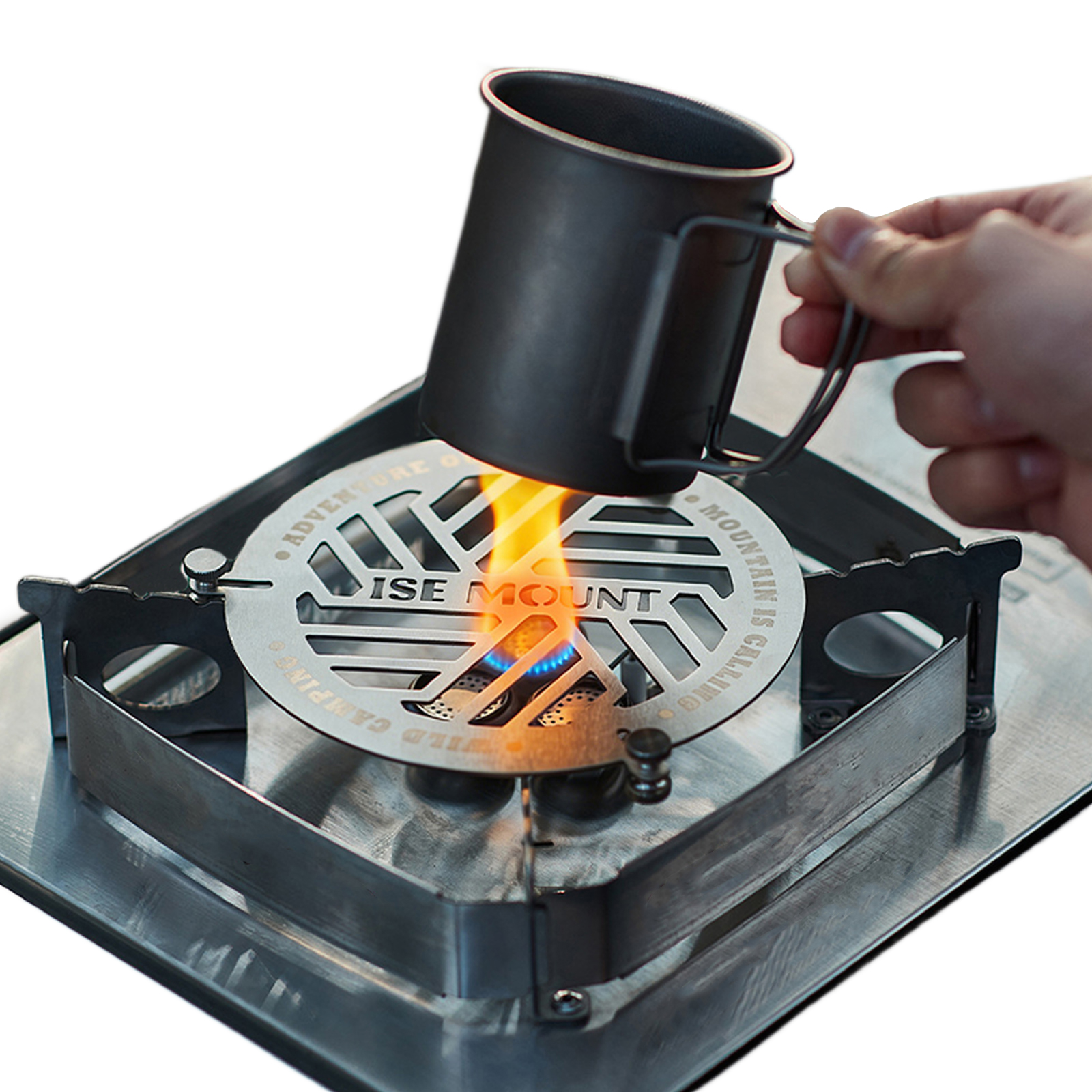 Camping Lightweight Cooking Pot - Stainless Steel Roasting Rack Lightweight Cooking