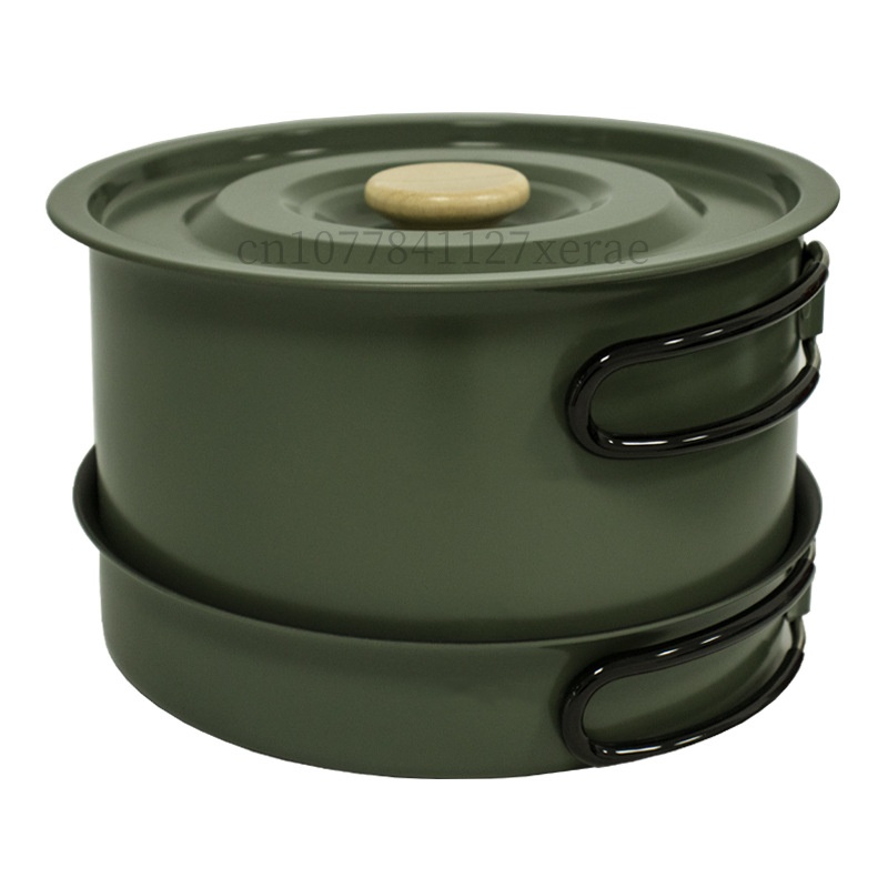 Camping Lightweight Cooking Pot - 0.9L/1.2L/2.2L/3.5L 4pcs Outdoor Pot Set Stainless
