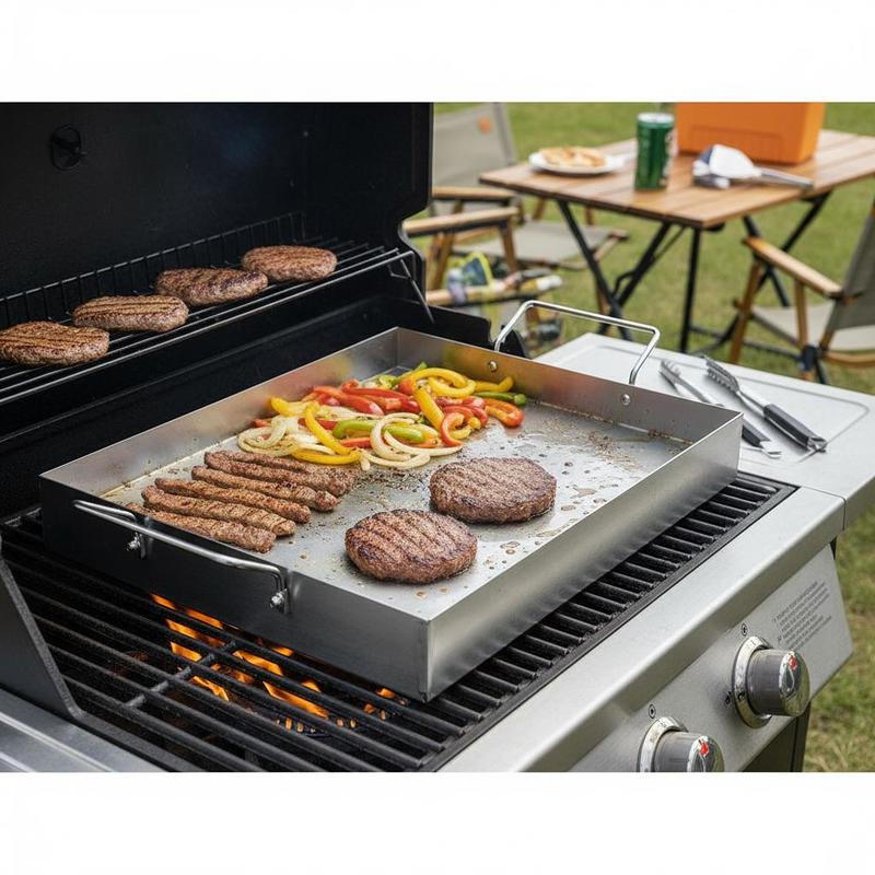 Camping Cooking Plate - Free Shipping-Rectangular Flat Top Plate 17x13