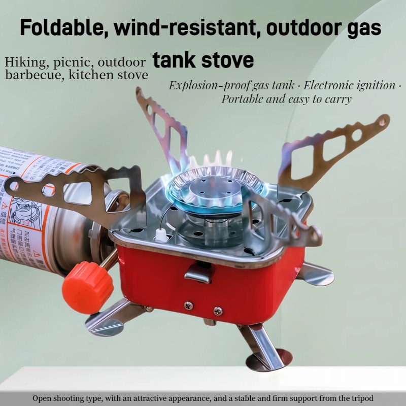 Camping Cooking No Gas - Outdoor Mini Square Stove Camping Cooking