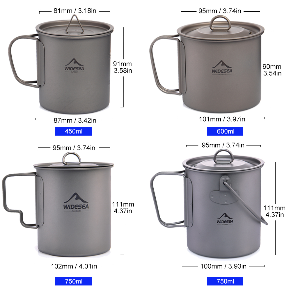 Widesea Camping Mug Titanium C - Camping Cooking Bundle recensione e prezzo