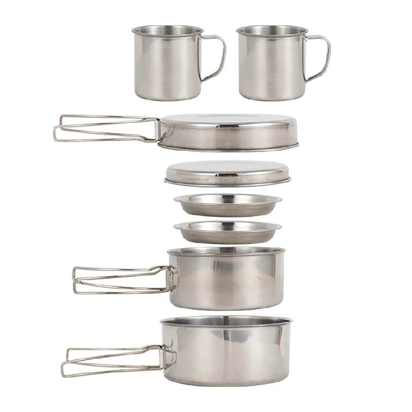 8pcs/Set Camping Cookware Mess - Camping Cooking Hob recensione e prezzo