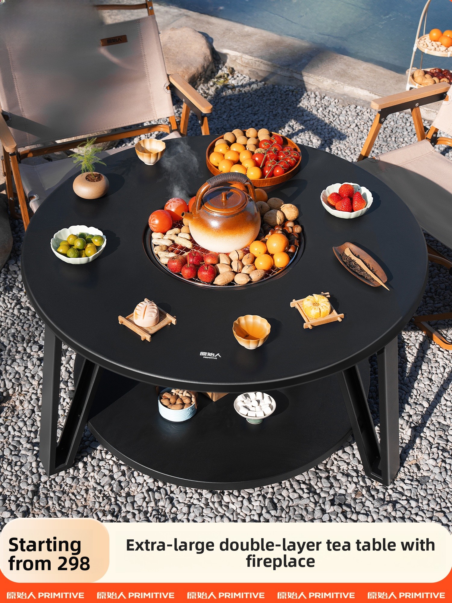Complete Carbon BBQ Grill Set  - Camping Cooking Fire Pit recensione e prezzo