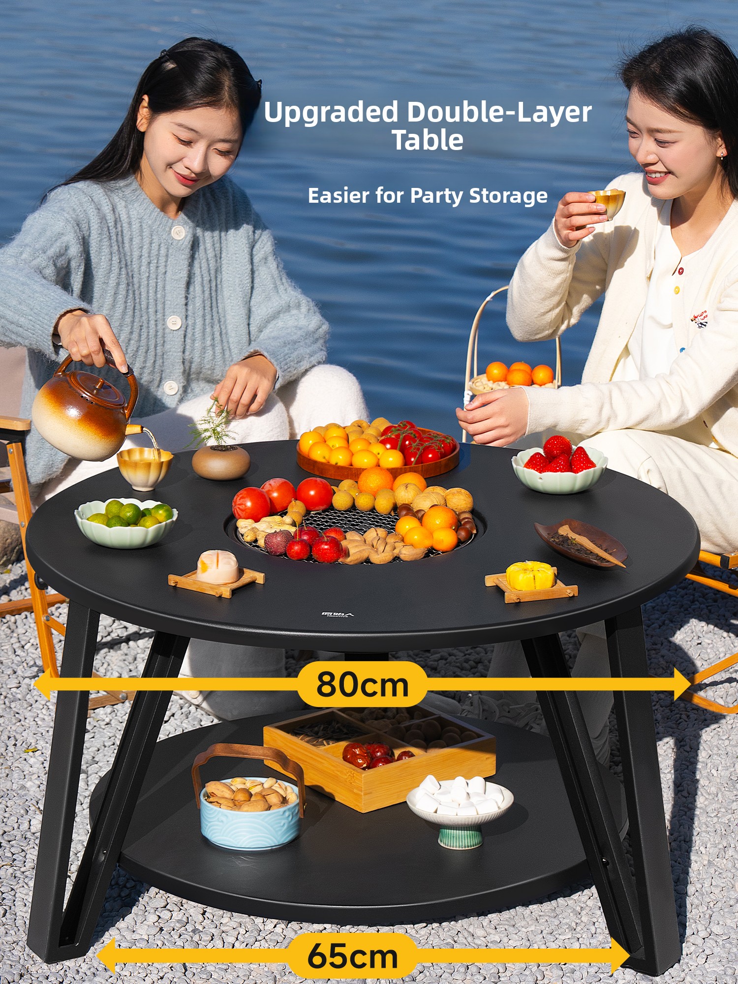 Complete Carbon BBQ Grill Set  - Camping Cooking Fire Pit recensione e prezzo