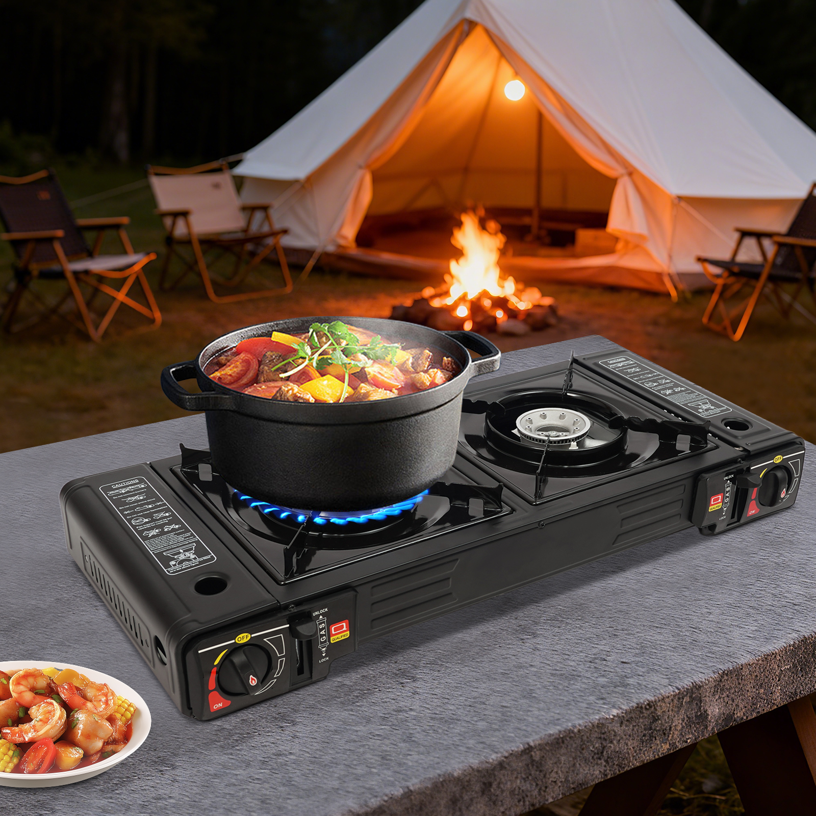 2in1 2-Burner Portable Camping - Camping Cooking Plate recensione e prezzo