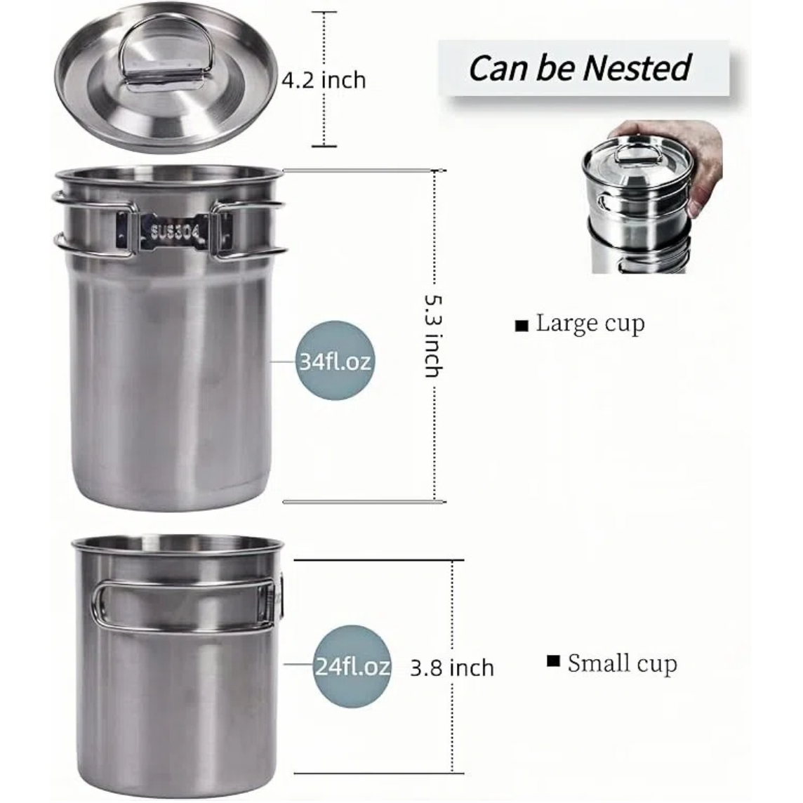 Foldable Camping Cups Mugs Cam - Camping Cooking Backpack recensione e prezzo