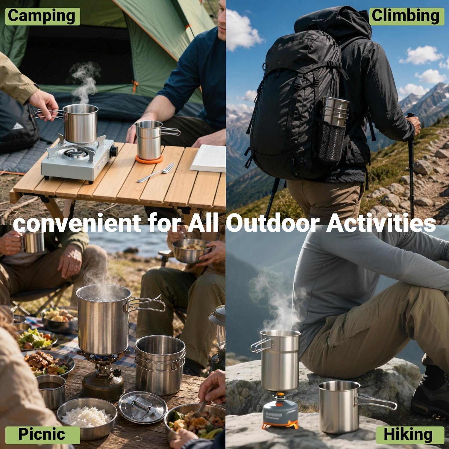 Foldable Camping Cups Mugs Cam - Camping Cooking Backpack recensione e prezzo