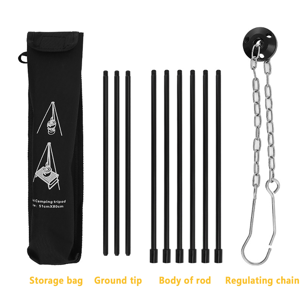 Camping Campfire Tripod for Ha - Camping Cooking Pot Tripod recensione e prezzo