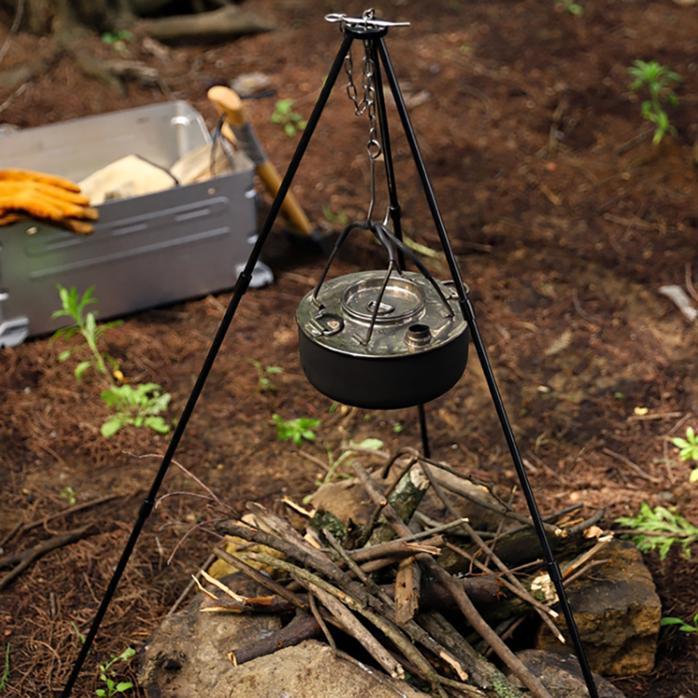 Camping Campfire Tripod for Ha - Camping Cooking Pot Tripod recensione e prezzo