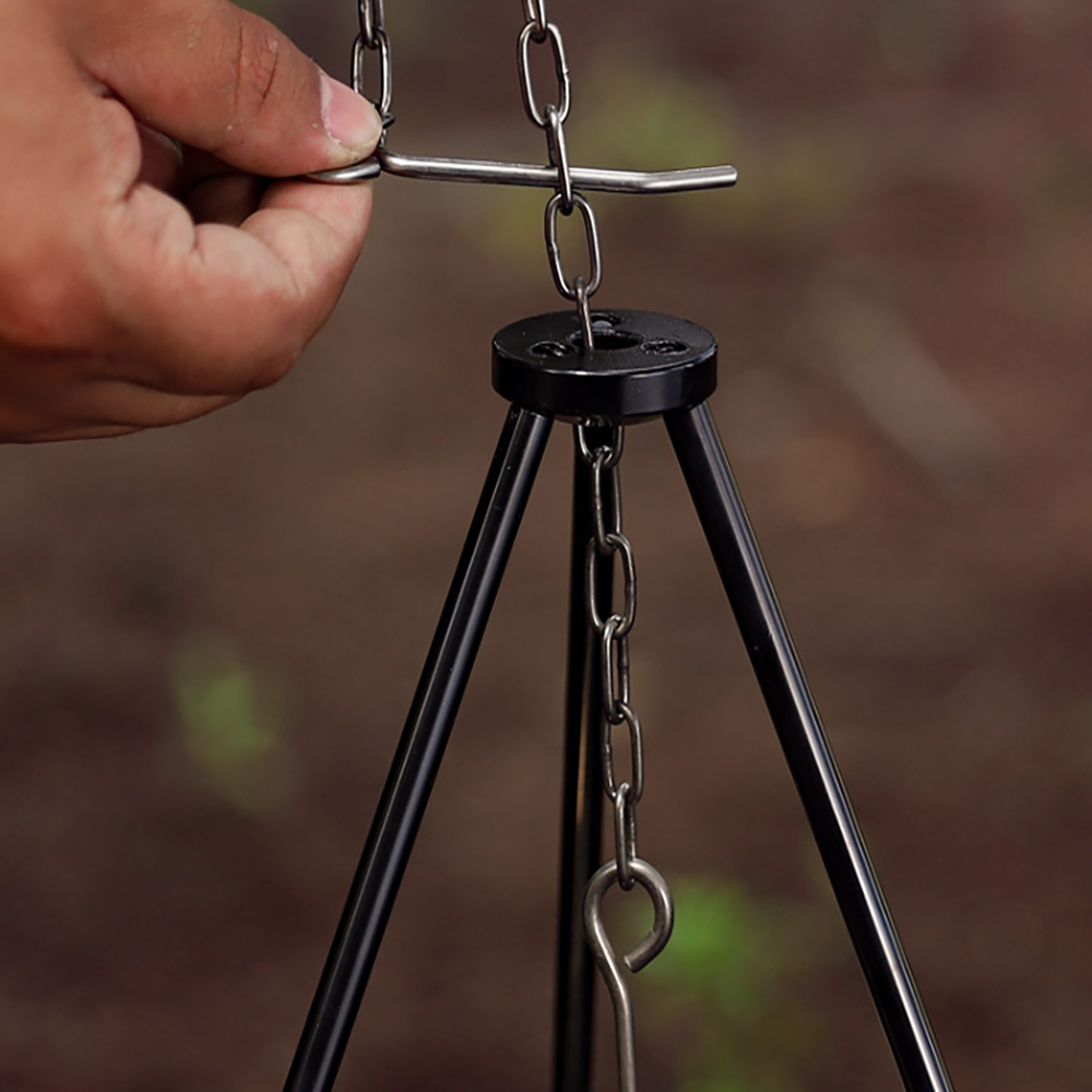 Camping Campfire Tripod for Ha - Camping Cooking Pot Tripod recensione e prezzo