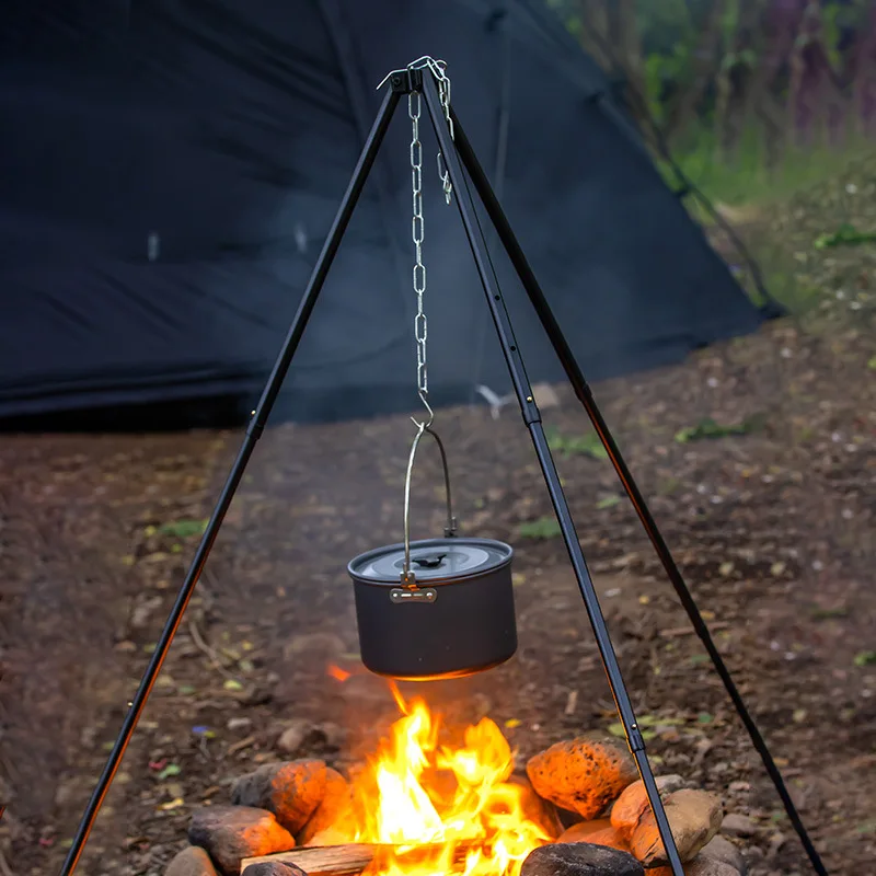 1Pc Outdoor Bonfire Tripod Cam - Camping Cooking Pot Tripod recensione e prezzo
