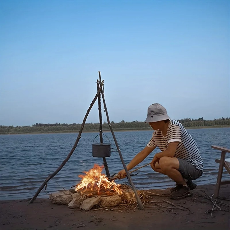 Outdoor BBQ Tripod Portable De - Camping Cooking Pot Tripod recensione e prezzo