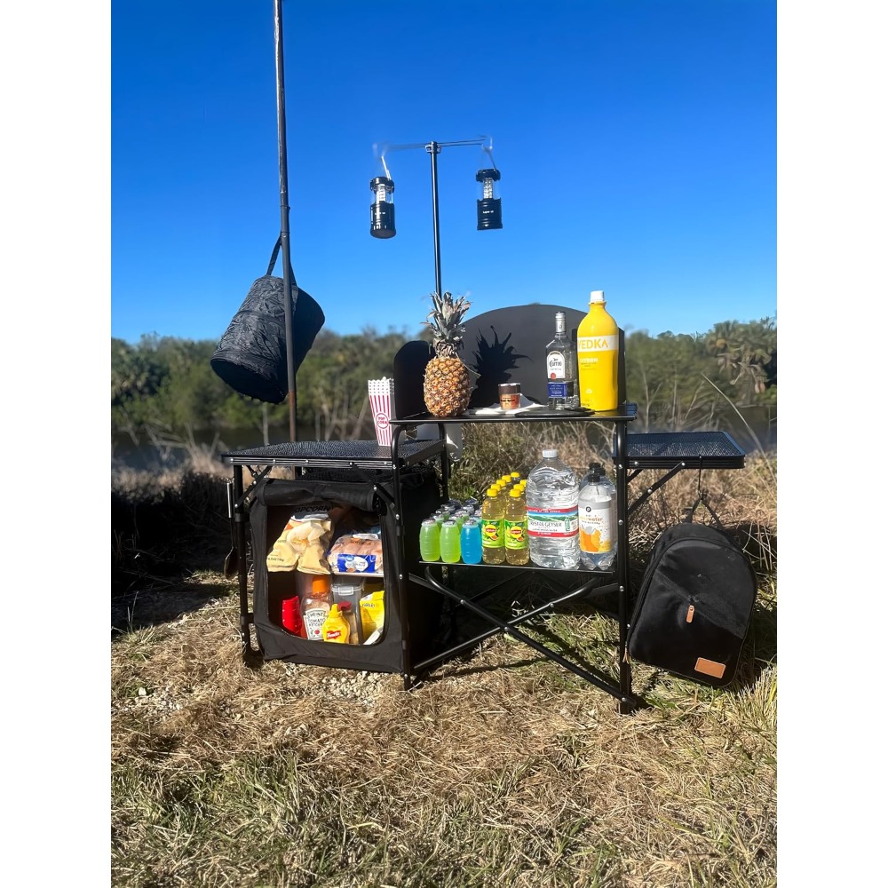 Portable Camping Kitchen Stati - Camping Cooking Table With Windshield recensione e prezzo