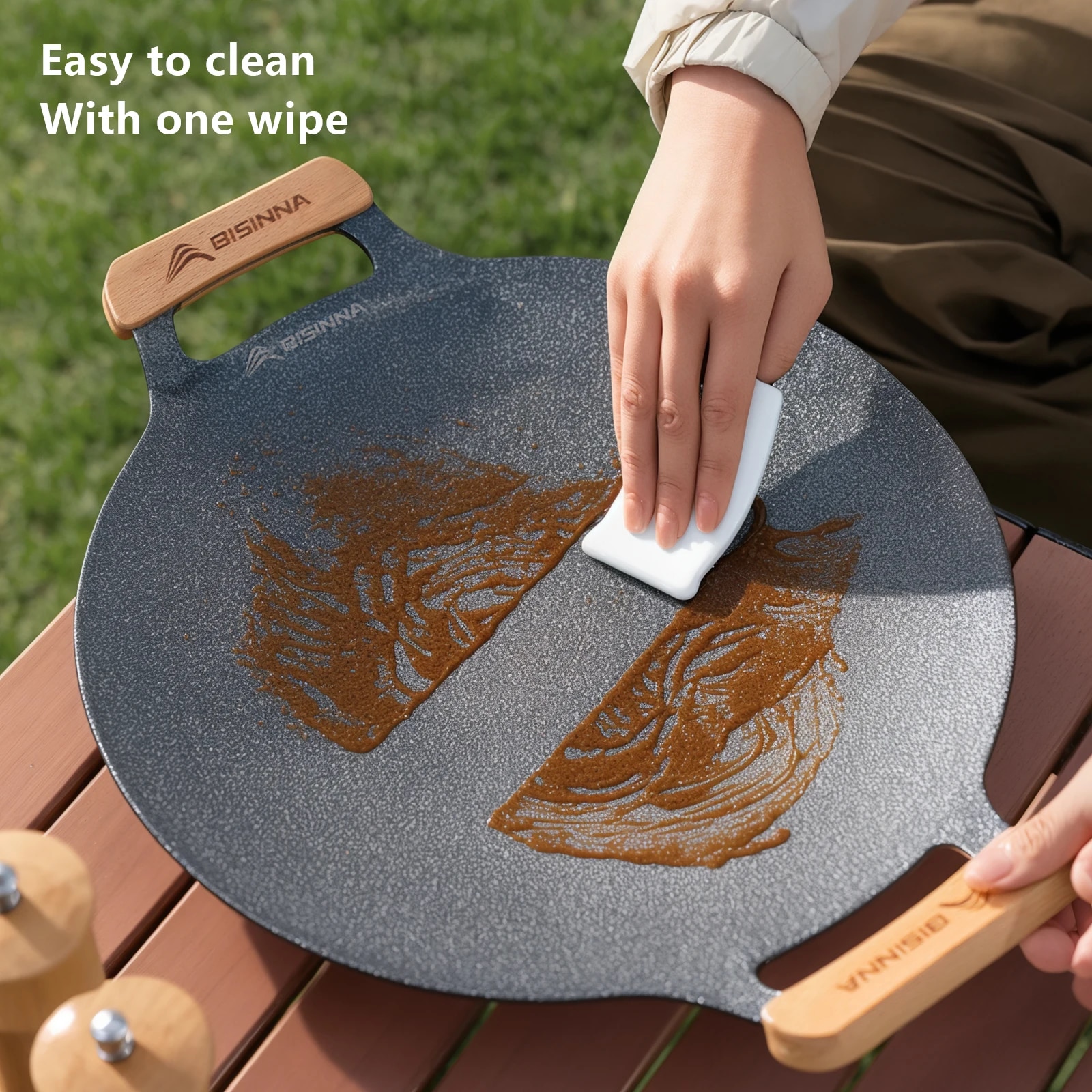 BISINNA 34CM Outdoor BBQ Grill - Camping Cooking Plate recensione e prezzo