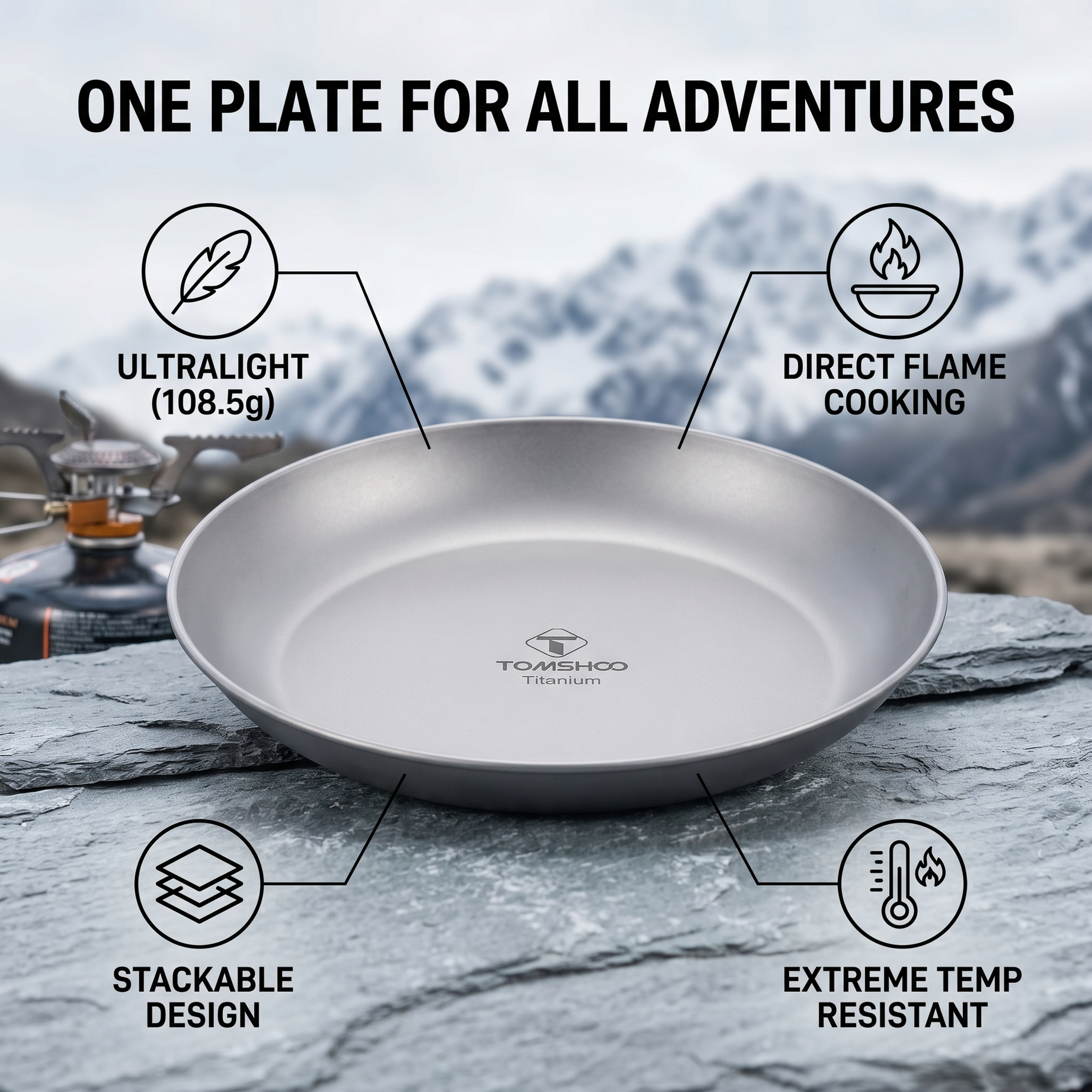 Portable Titanium Round Campin - Camping Cooking Plate recensione e prezzo