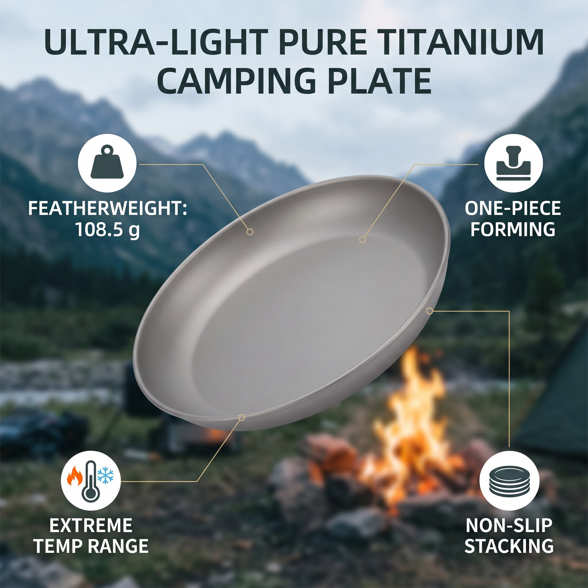 Portable Titanium Round Campin - Camping Cooking Plate recensione e prezzo