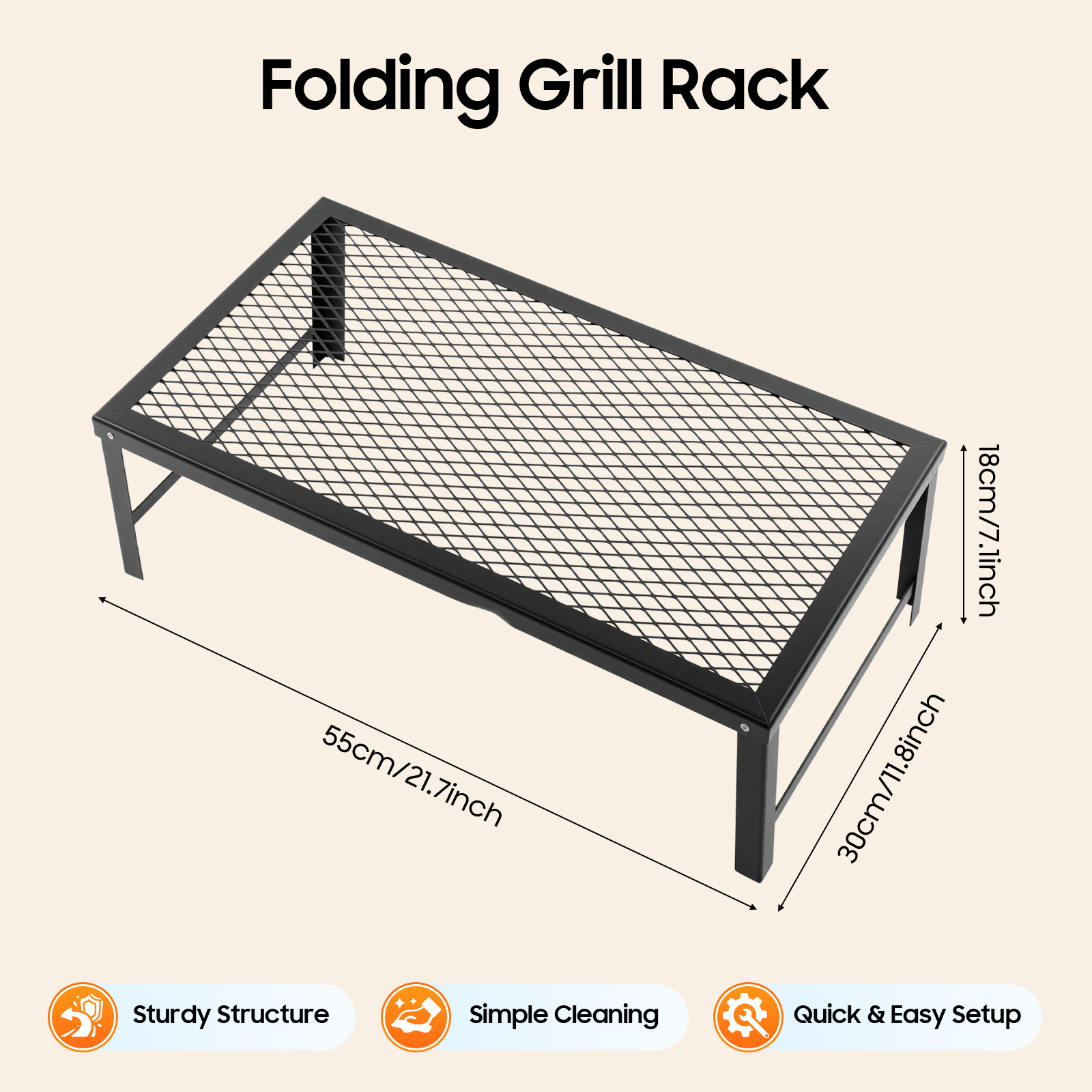 Portable Foldable Camping Gril - Camping Cooking Fire Pit recensione e prezzo