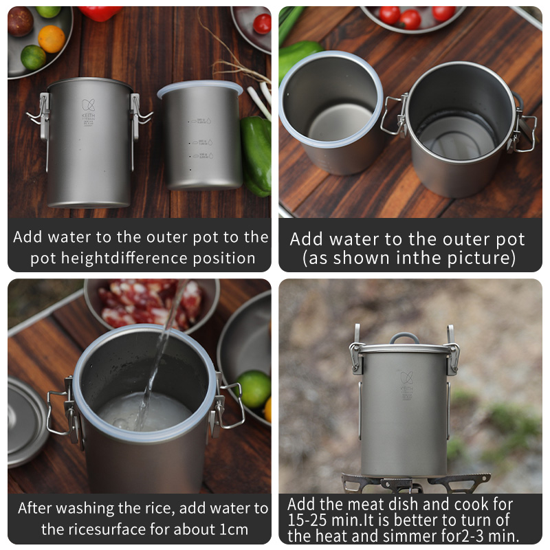 KEITH Pure Titanium Rice Cooke - Camping Cooking Bundle recensione e prezzo