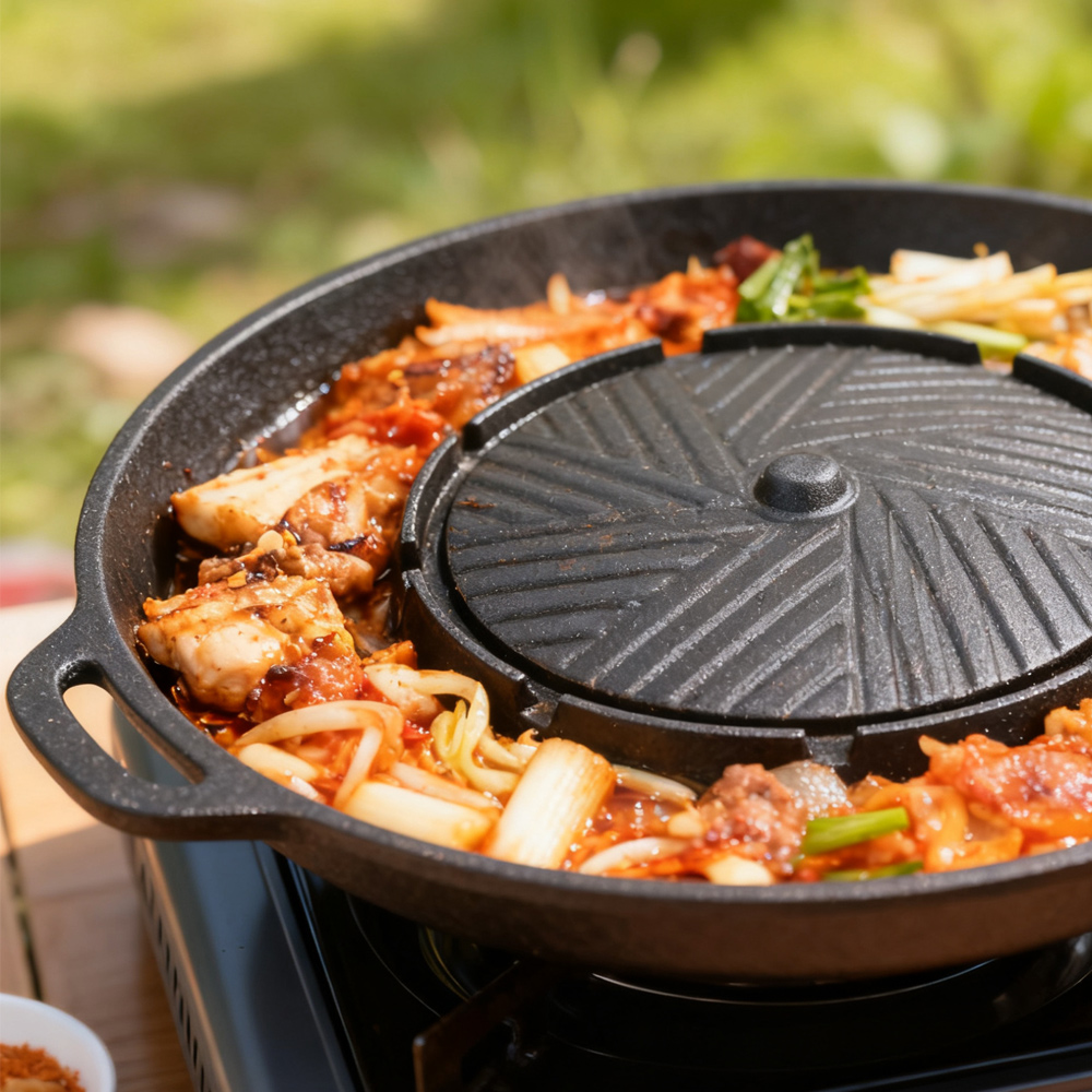 KOSUN Korean BBQ Grill Pan 2 i - Camping Cooking Plate recensione e prezzo