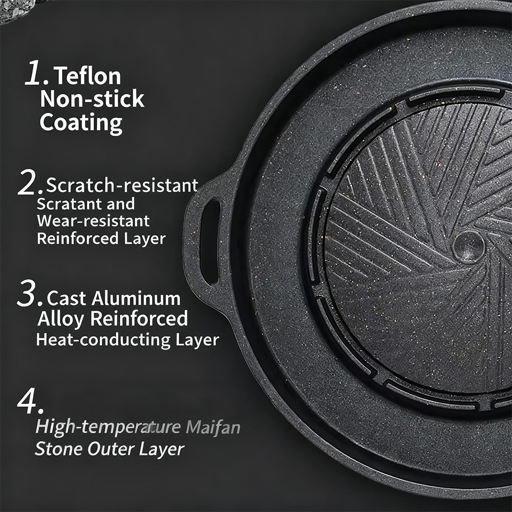 KOSUN Korean BBQ Grill Pan 2 i - Camping Cooking Plate recensione e prezzo