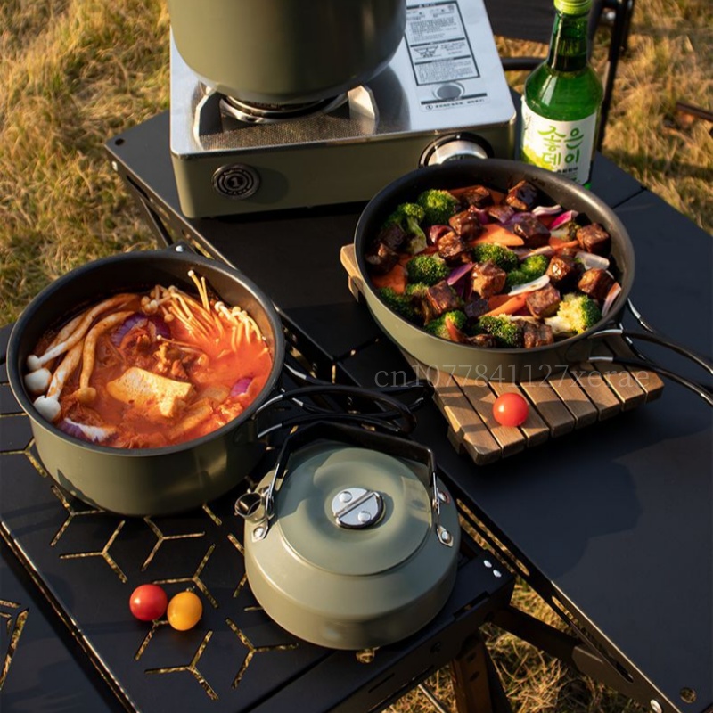 0.9L/1.2L/2.2L/3.5L 4pcs Outdo - Camping Lightweight Cooking Pot recensione e prezzo