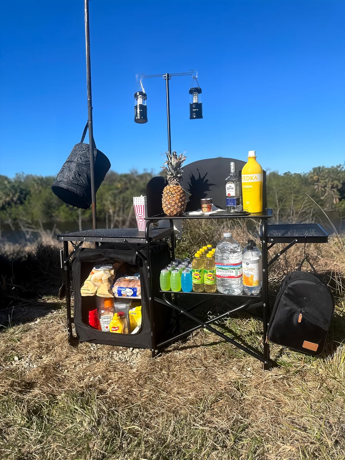 Portable Camping Kitchen Stati - Camping Cooking Table With Windshield recensione e prezzo