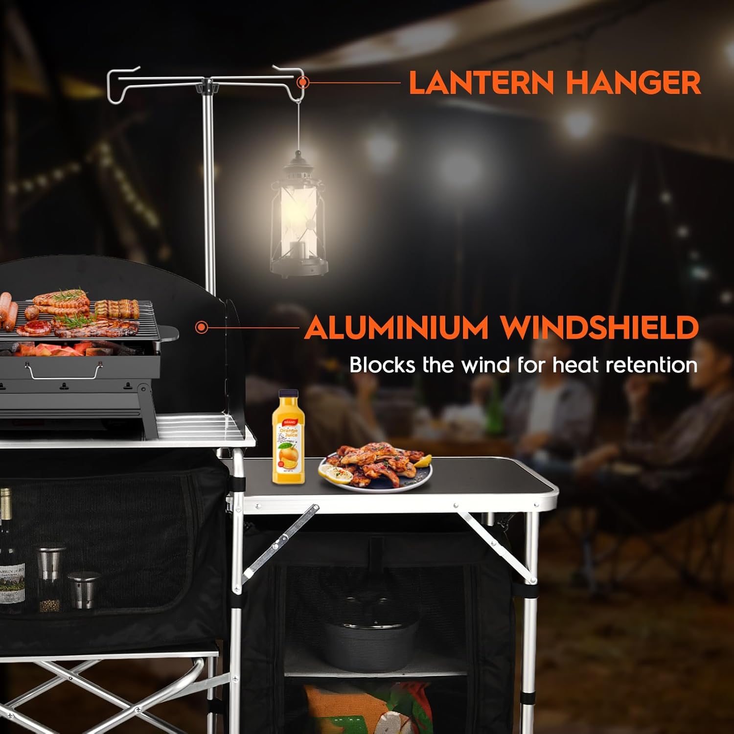 Custom Versatile 3 Cabinets Re - Camping Cooking Table With Windshield recensione e prezzo