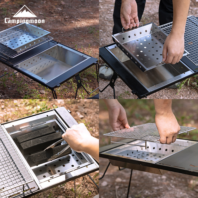 CAMPINGMOON UG-1 IGT Carbon Gr - Camping Cooking Table With Windshield recensione e prezzo
