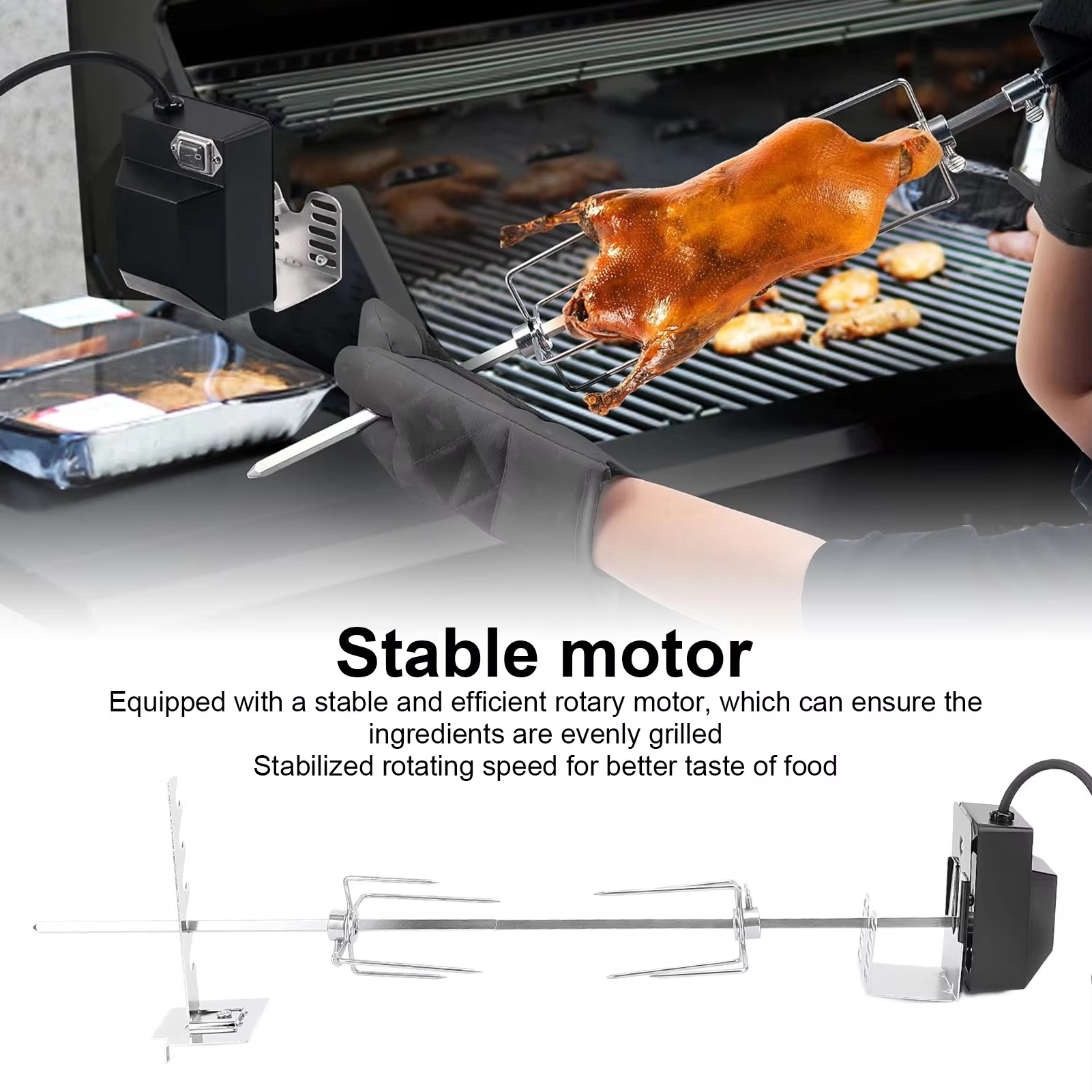 Electric BBQ Grill Rotisserie  - Camping Cooking Bundle recensione e prezzo