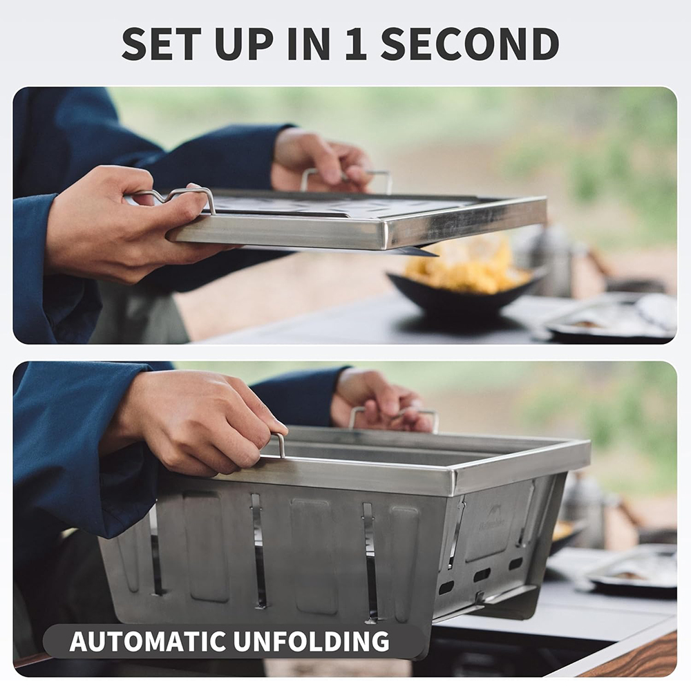 Naturehike Camping Charcoal Gr - Camping Cooking Table With Windshield recensione e prezzo