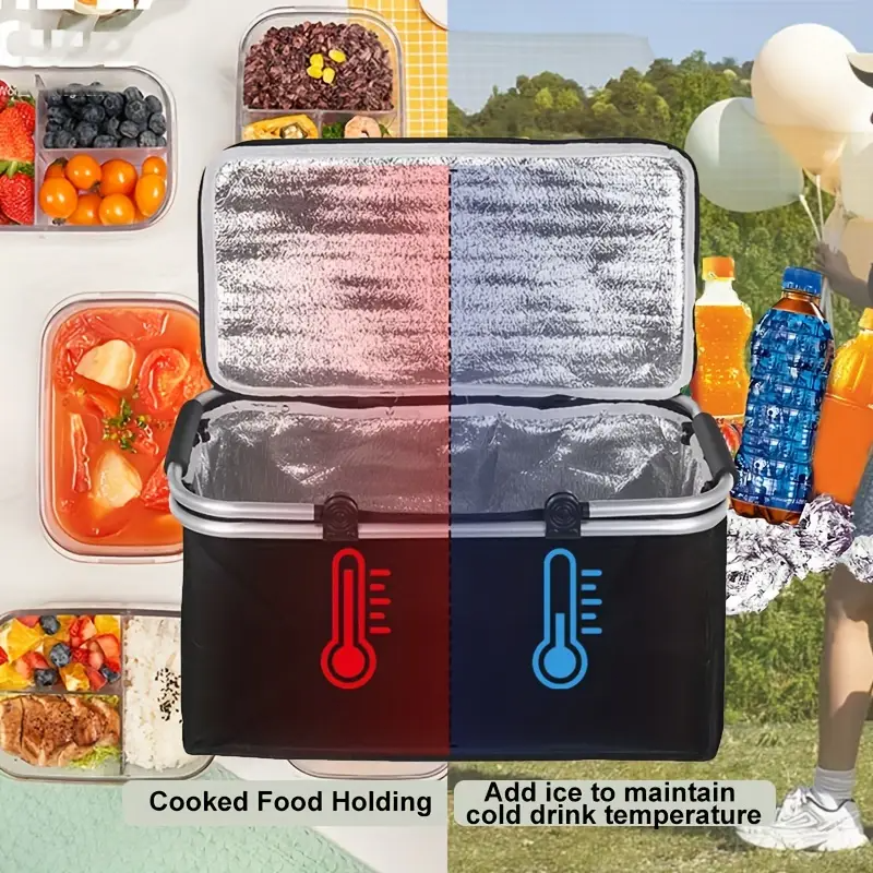 Foldable Picnic Bag Insulated  - Camping Cooking Basket recensione e prezzo