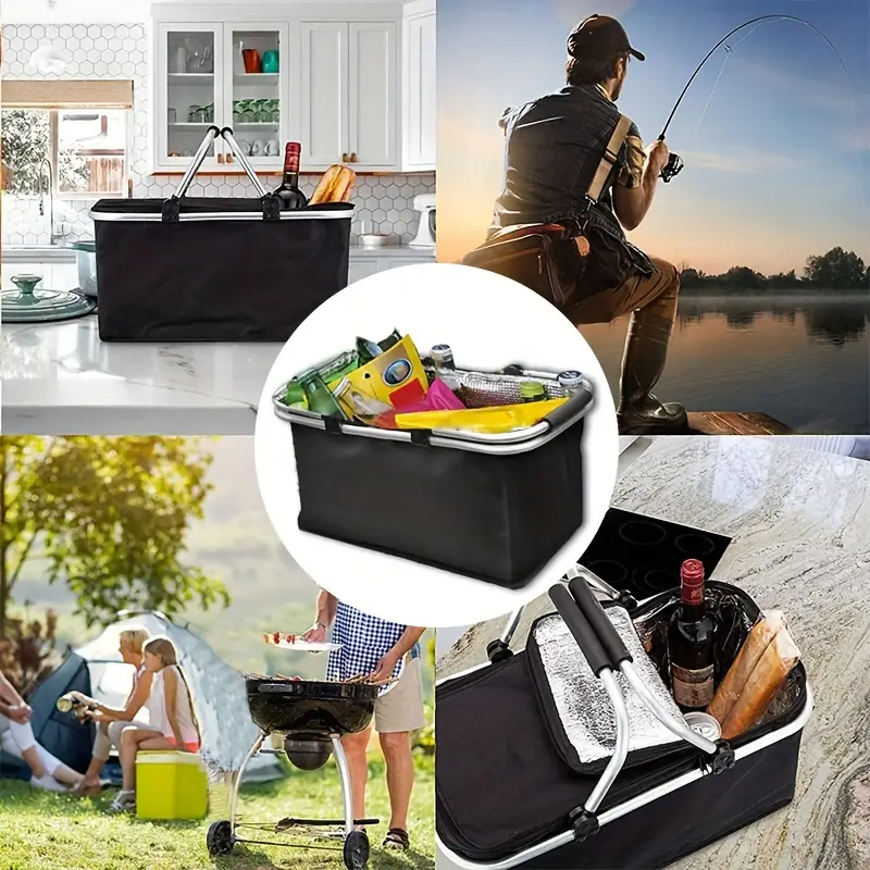 Foldable Picnic Bag Insulated  - Camping Cooking Basket recensione e prezzo