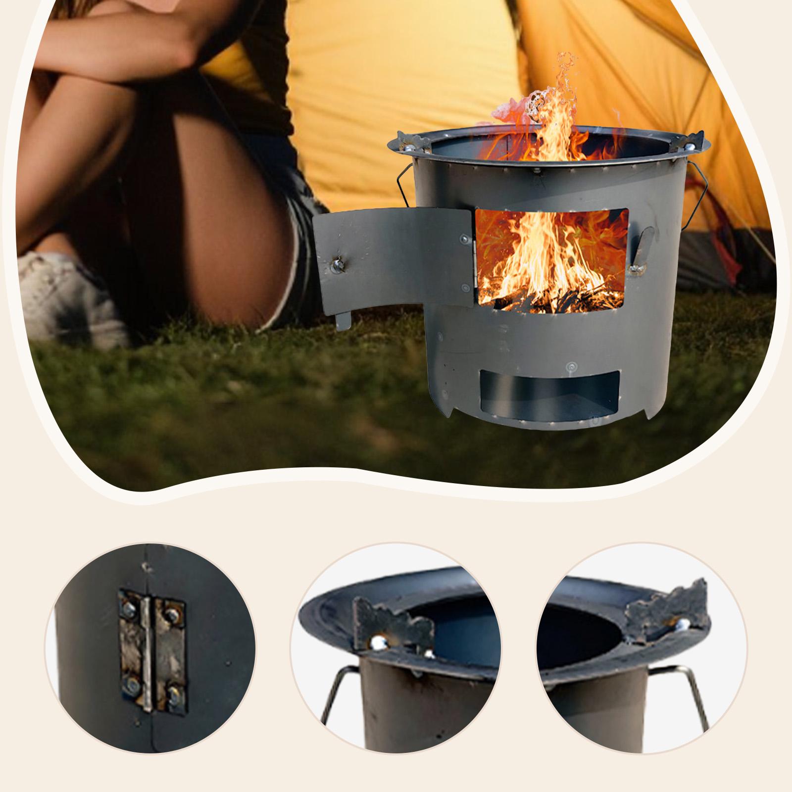 Camping Wood Stove Folding Iro - Camping Cooking Fire Pit recensione e prezzo