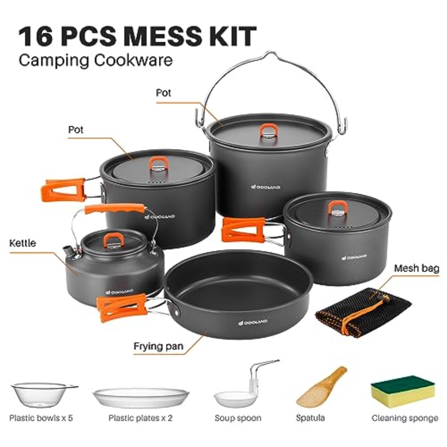Camping cookware set: aluminum - Camping Cooking Backpack recensione e prezzo