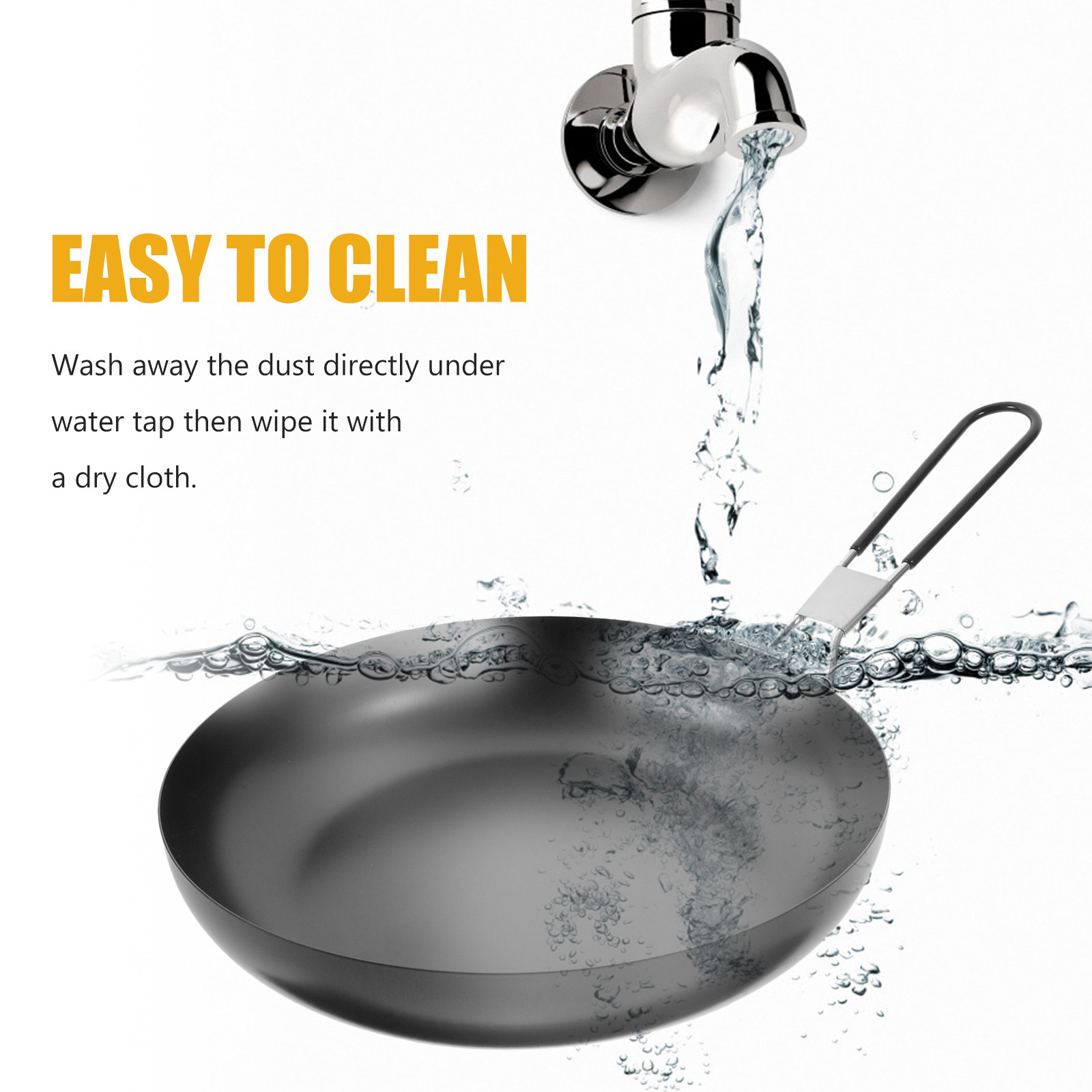Iron Folding Non-Stick Frying  - Camping Lightweight Cooking Pot recensione e prezzo
