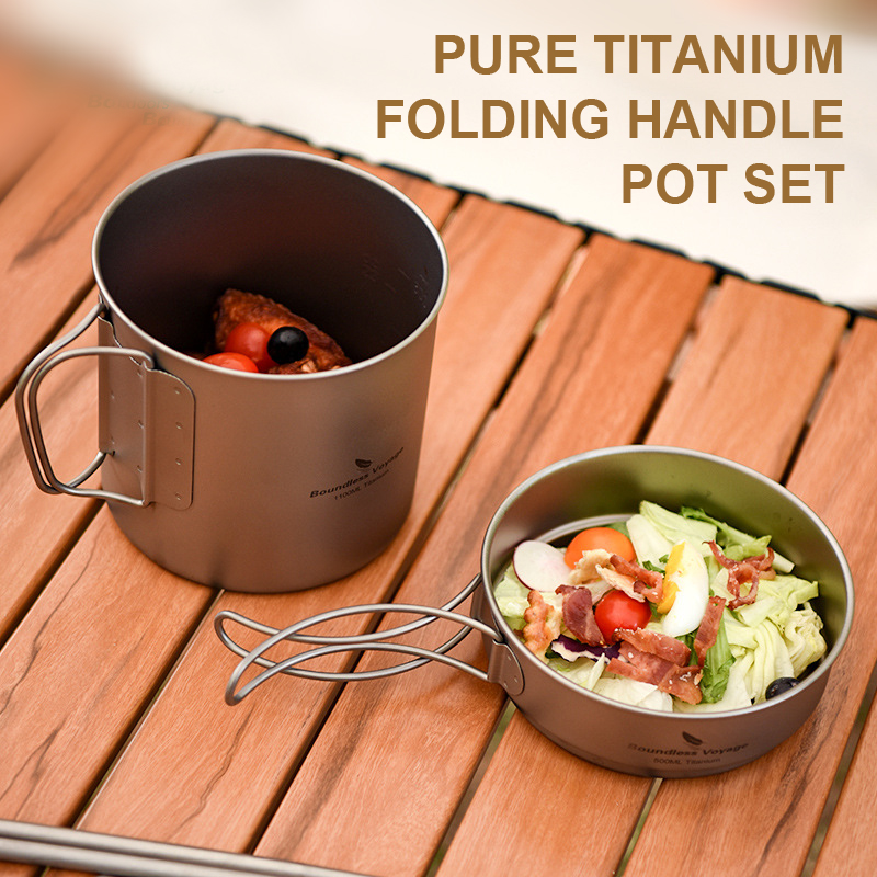 Pure Titanium Folding Handle P - Camping Lightweight Cooking Pot recensione e prezzo