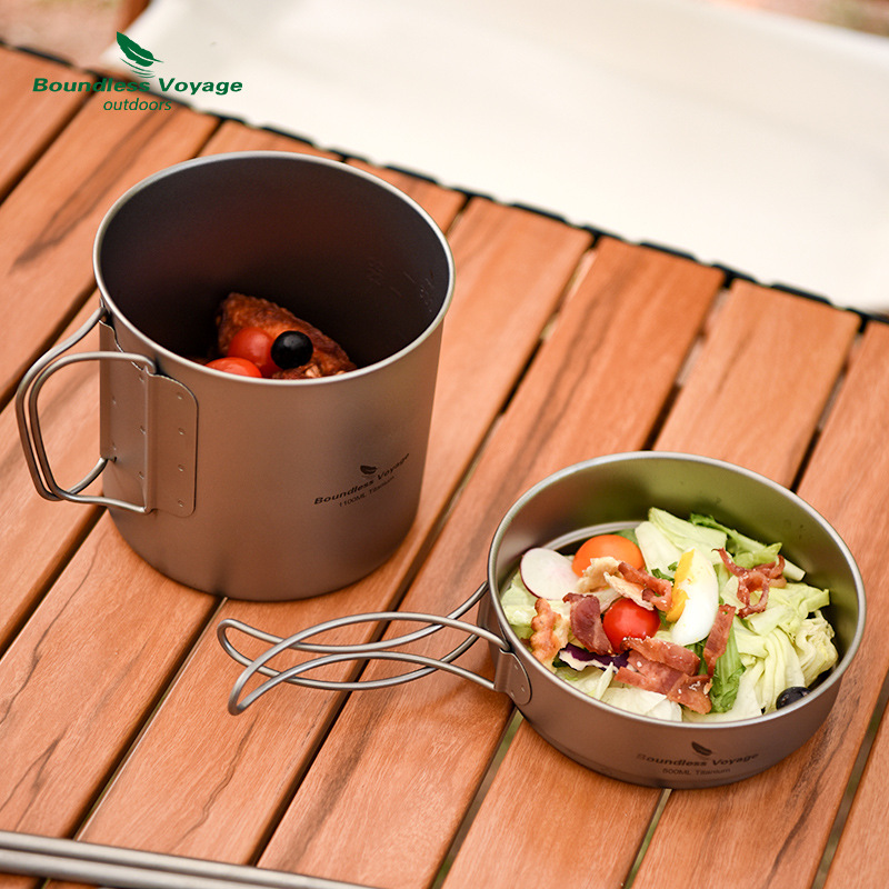 Pure Titanium Folding Handle P - Camping Lightweight Cooking Pot recensione e prezzo