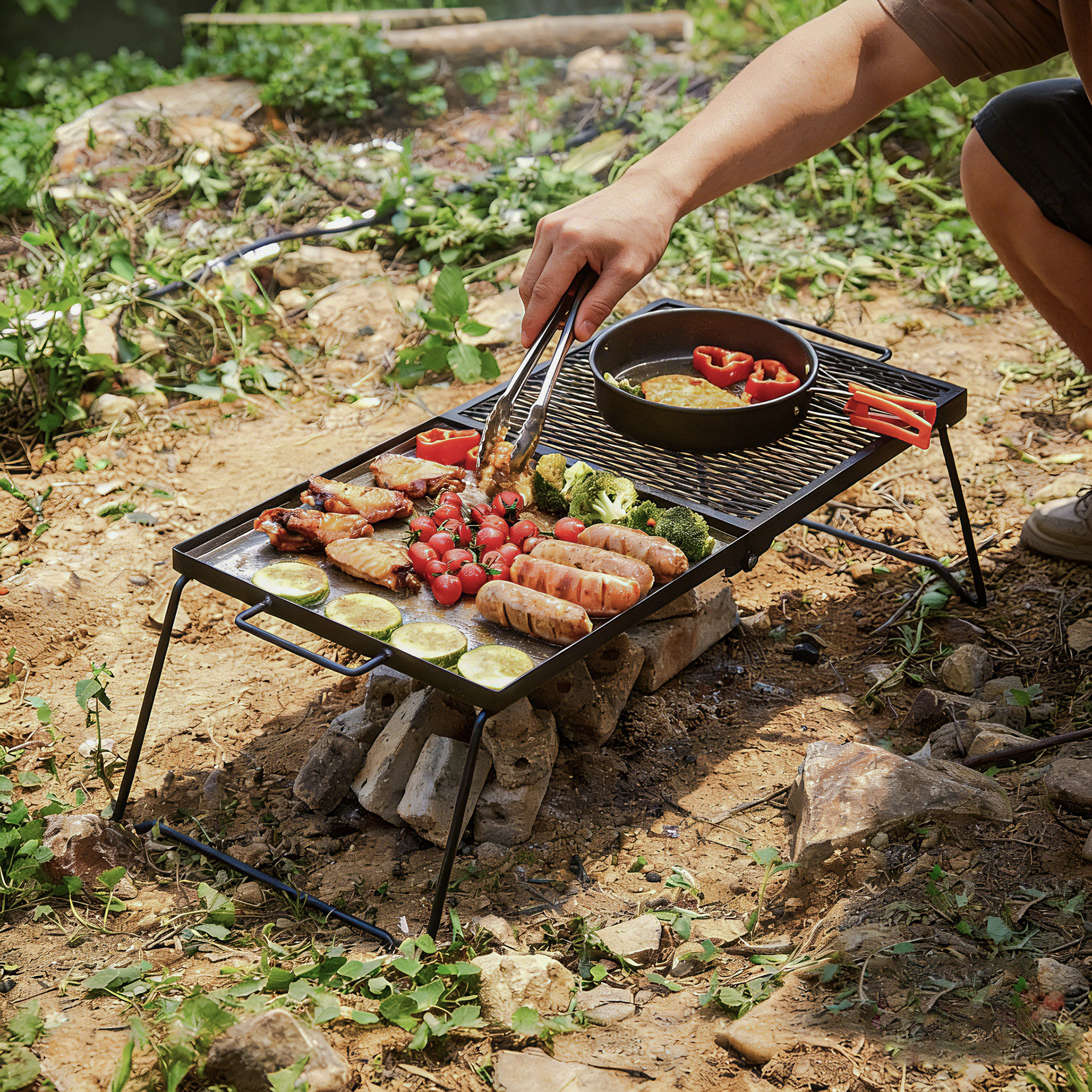Portable Folding Campfire Gril - Camping Cooking Over Fire recensione e prezzo