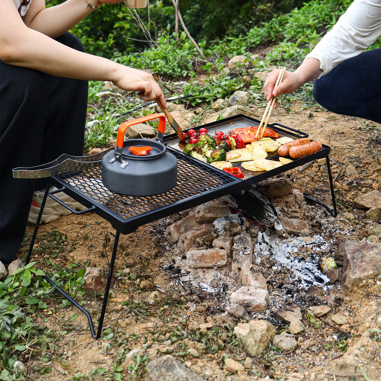 Portable Folding Campfire Gril - Camping Cooking Over Fire recensione e prezzo