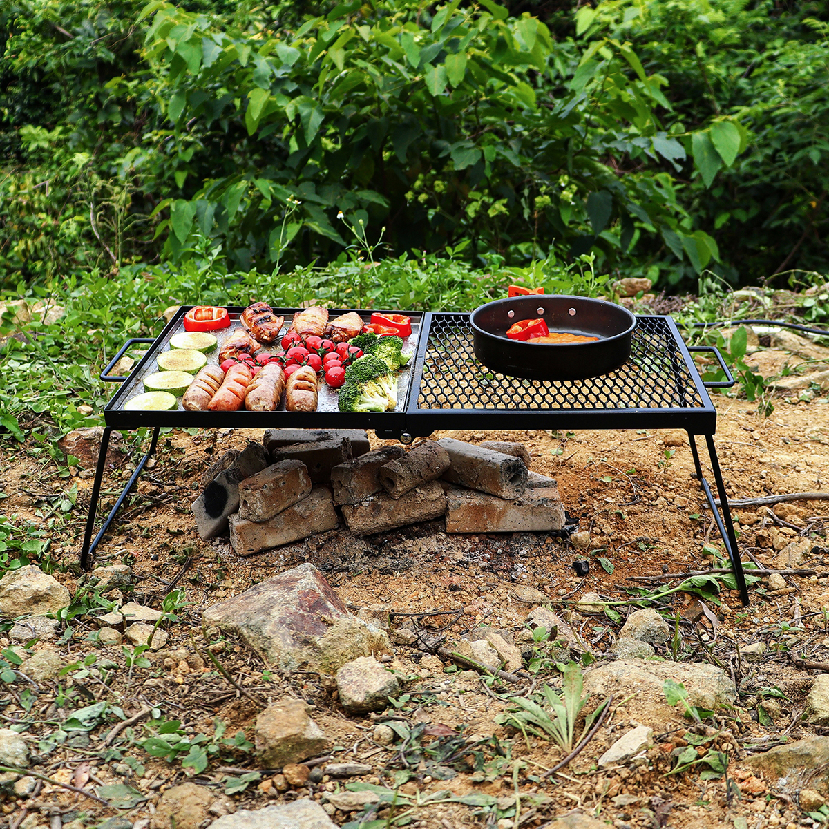 Portable Folding Campfire Gril - Camping Cooking Over Fire recensione e prezzo