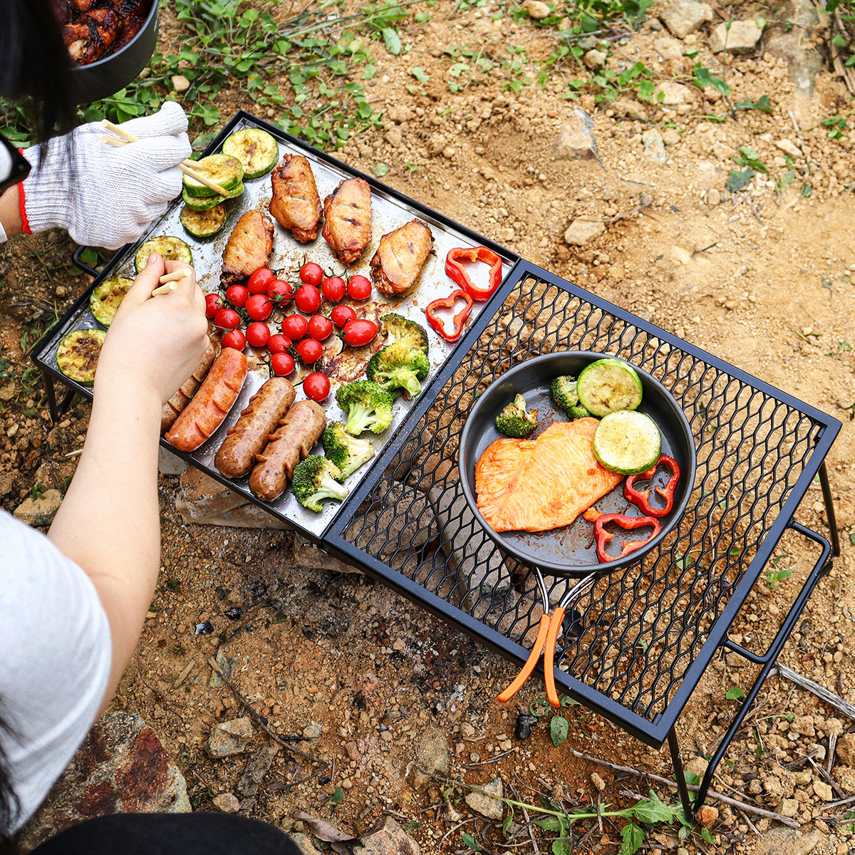 Portable Folding Campfire Gril - Camping Cooking Over Fire recensione e prezzo