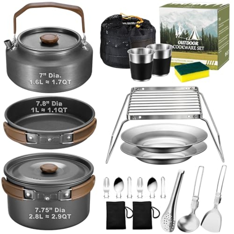 Camping cookware mess kit for  - Camping Cooking Backpack recensione e prezzo