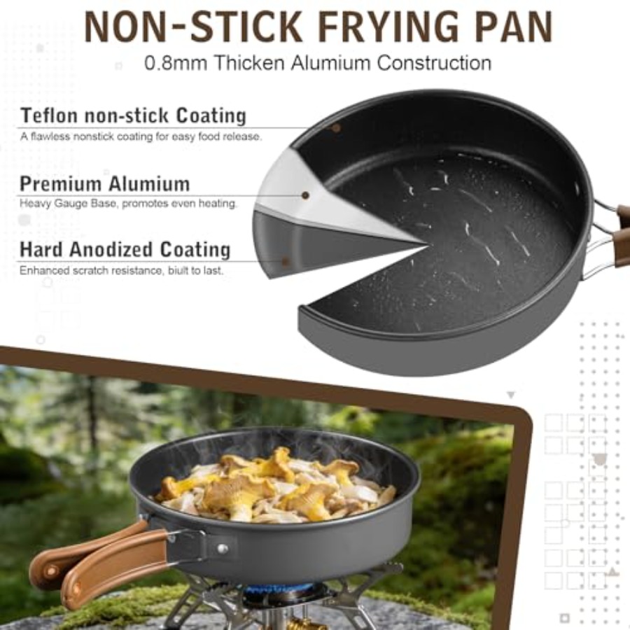 Camping cookware mess kit for  - Camping Cooking Backpack recensione e prezzo