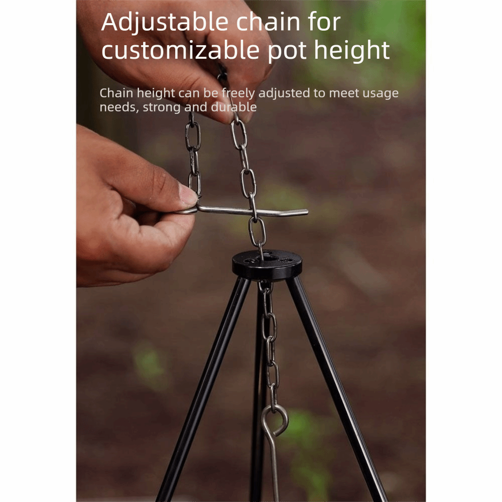 Portable Camping Tripod Detach - Camping Cooking Pot Tripod recensione e prezzo