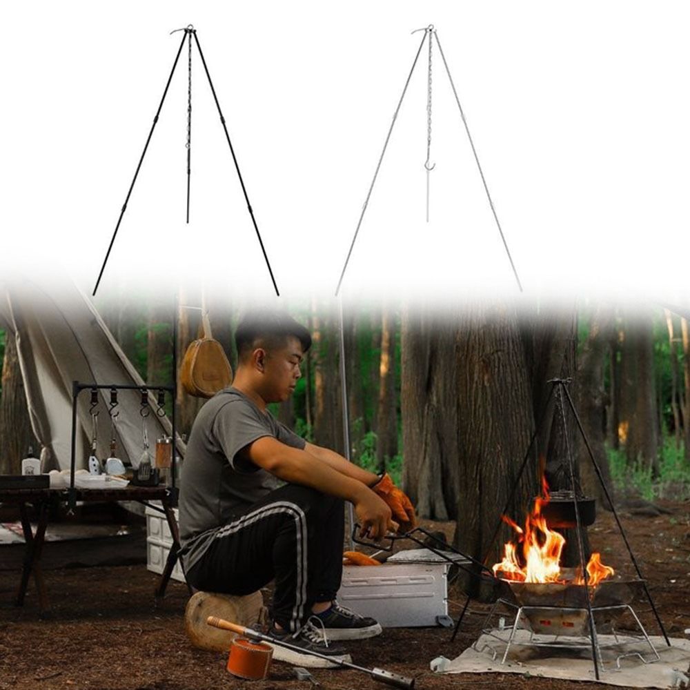 Portable Camping Tripod Detach - Camping Cooking Pot Tripod recensione e prezzo