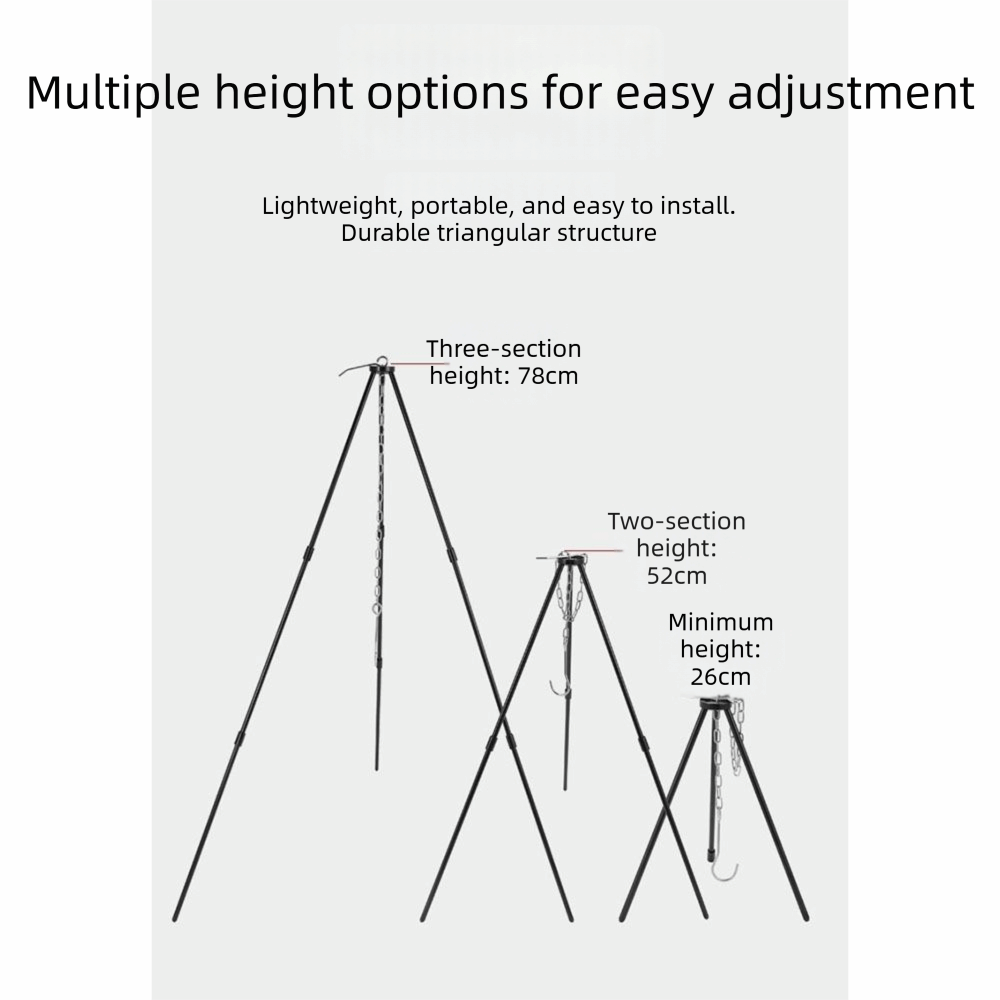 Portable Camping Tripod Detach - Camping Cooking Pot Tripod recensione e prezzo