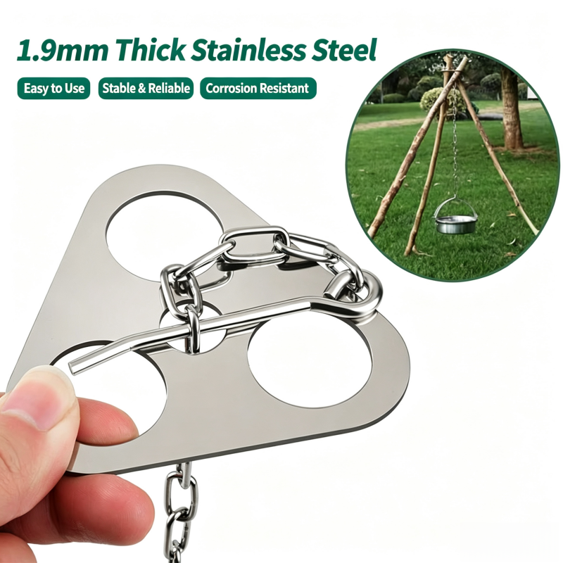 Adjustable Camping Tripod for  - Camping Cooking Pot Tripod recensione e prezzo