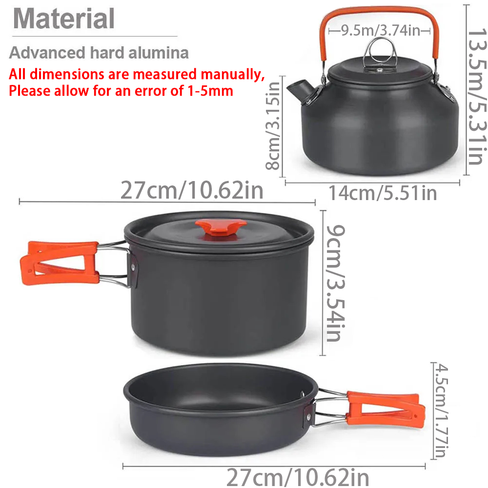 1pcs/1set Camping Cookware Kit - Camping Cooking Hardware recensione e prezzo