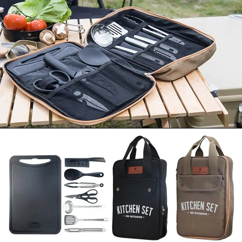 8pcs Camping Kitchen Cookware  - Camping Cooking Bundle recensione e prezzo