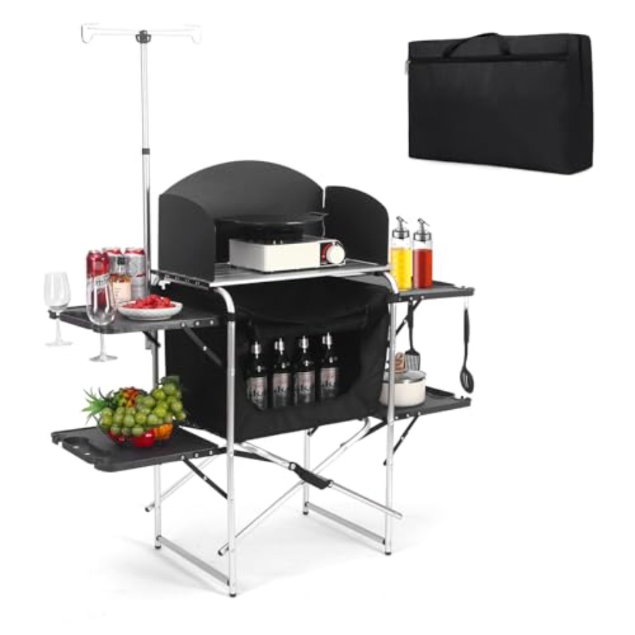 Camping Kitchen Table for Outd - Camping Cooking Set For 4 recensione e prezzo